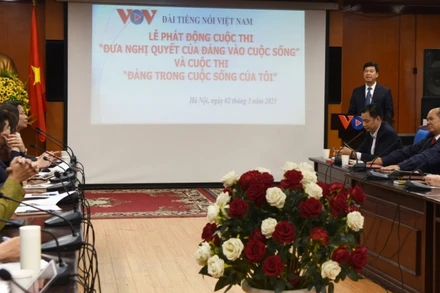 Lễ phát động hai cuộc thi. (Ảnh: HÀ LÊ)