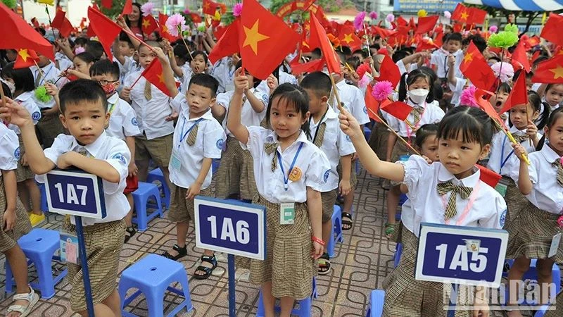 Học sinh tiểu học Hà Nội. (Ảnh: ĐĂNG KHOA)