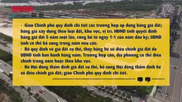 [Video] Đề xuất mới về bảng giá đất, không quy định về giá đất cụ thể