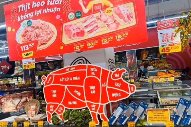 Hệ thống đại siêu thị GO! áp dụng chương trình “bán thịt heo tươi không lợi nhuận” trong dịp Tết Nguyên đán.