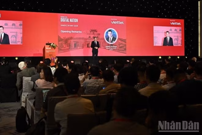 Toàn cảnh Hội nghị Quốc gia số Hà Nội 2026 do GSMA tổ chức.