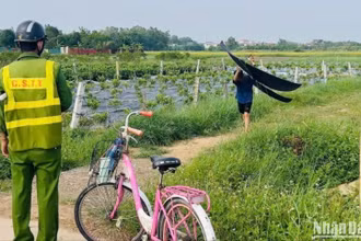 Lực lượng chức năng đã phát hiện, thu giữ 3 chiếc diều thả gần khu bay Nội Bài trong khi máy bay đang chuẩn bị hạ cánh.