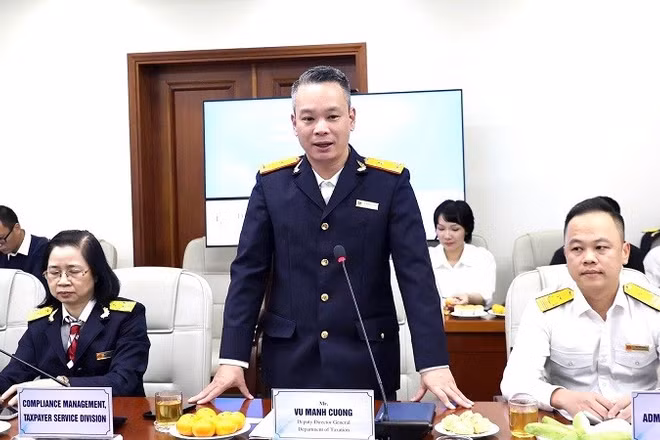 Phó Cục trưởng Vũ Mạnh Cường khẳng định việc trao đổi, chia sẻ thông tin giữa hai cơ quan thể hiện sự hợp tác chặt chẽ và liên tục giữa WB và ngành Thuế Việt Nam.