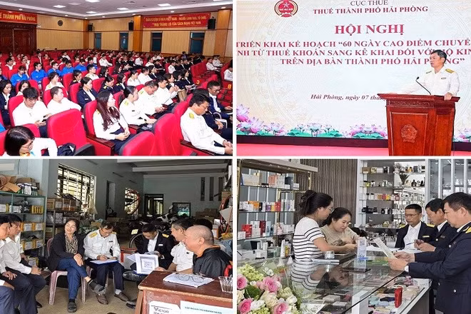Cán bộ, công chức Thuế TP Hải Phòng luôn đồng hành, sát cánh cùng các hộ, cá nhân kinh doanh để đảm bảo quá trình chuyển đổi diễn ra thuận lợi nhất
