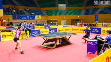 Trận chung kết đơn nam giữa Đinh Anh Hoàng (Công an nhân dân T&T) gặp Nguyễn Anh Tú (Hà Nội).