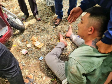 Đối tượng Phan Huy Hùng cùng tang vật vụ án bị lực lượng Bộ đội Biên phòng tỉnh Bà Rịa-Vũng Tàu phát hiện, bắt giữ.