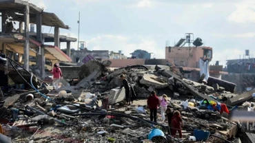 Cảnh tàn phá do xung đột tại Jabalia, Dải Gaza. (Ảnh: THX/TTXVN)