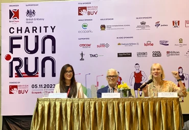 Họp báo công bố sự kiện chạy bộ gây quỹ từ thiện BritCham Charity Fun Run 2023.