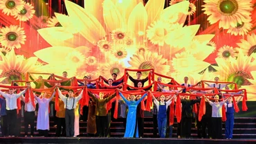 Một tiết mục trong chương trình. (Ảnh QUỐC THANH)