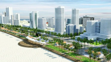 Mô hình quy hoạch Bãi Sau sẽ trở thành đô thị du lịch biển đẳng cấp quốc tế.