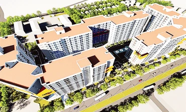 Phối cảnh dự án nhà ở xã hội tại ô đất CT3, CT4 khu đô thị Kim Chung, huyện Đông Anh.