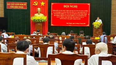 Quang cảnh buổi hội nghị. (Ảnh: NGUYỄN TRUNG)