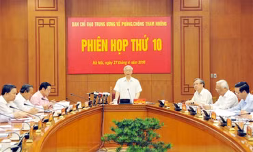 Tổng Bí thư Nguyễn Phú Trọng phát biểu ý kiến tại phiên họp. Ảnh: BÁO NHÂN DÂN