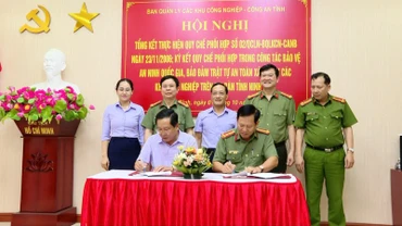 Công an tỉnh Ninh Bình và Ban Quản lý các khu công nghiệp tỉnh ký kết Quy chế phối hợp trong công tác bảo vệ an ninh quốc gia, bảo đảm trật tự an toàn xã hội tại các khu công nghiệp trên địa bàn.