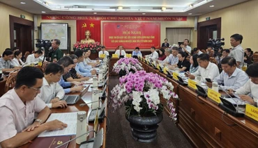 Toàn cảnh Hội nghị gặp gỡ, đối thoại giữa lãnh đạo tỉnh với các doanh nghiệp, nhà đầu tư năm 2023.