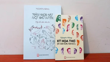 Bìa hai tác phẩm mới của nhà thơ Nguyên Hùng.