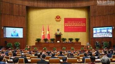 Hội nghị được tổ chức bằng hình thức trực tiếp từ điểm cầu Trung ương ở Hội trường Diên Hồng - Nhà Quốc hội; kết hợp trực tuyến đến 15.345 điểm cầu, với 978.532 đại biểu tham dự.