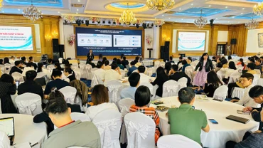 Quang cảnh buổi tập huấn nghiệp vụ báo chí về ứng dụng trí tuệ nhân tạo.
