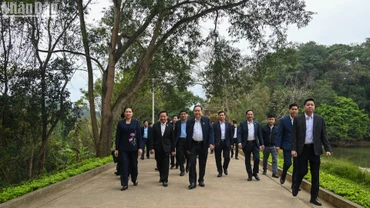 Chủ tịch Quốc hội Trần Thanh Mẫn và Đoàn công tác thăm Khu di tích quốc gia đặc biệt Tân Trào. 