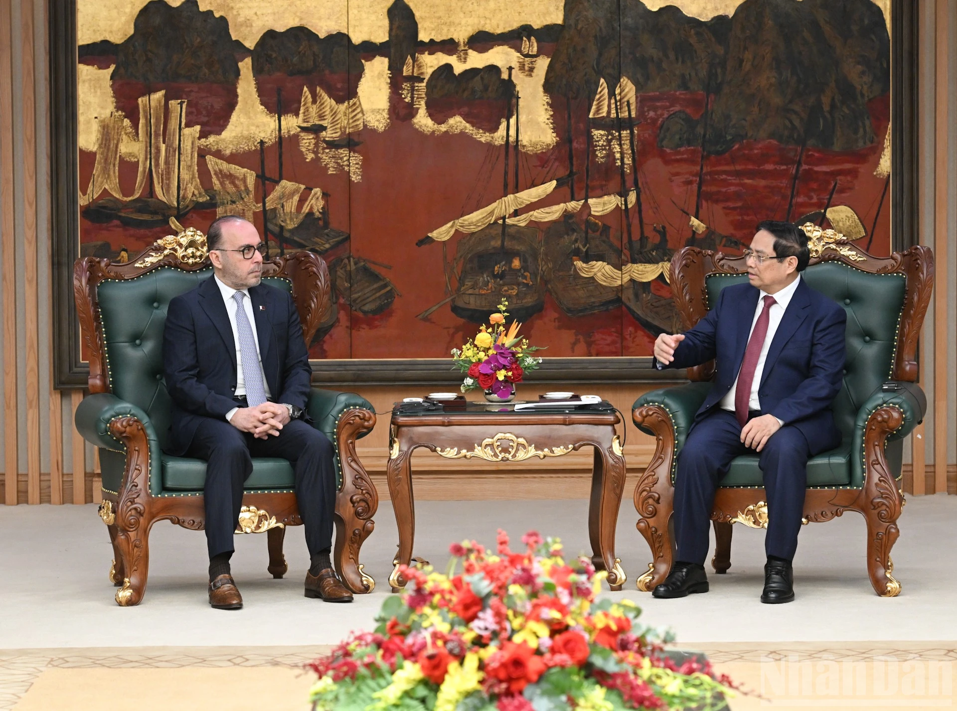 Thủ tướng Phạm Minh Chính tiếp Đại sứ Qatar, thúc đẩy hợp tác song phương