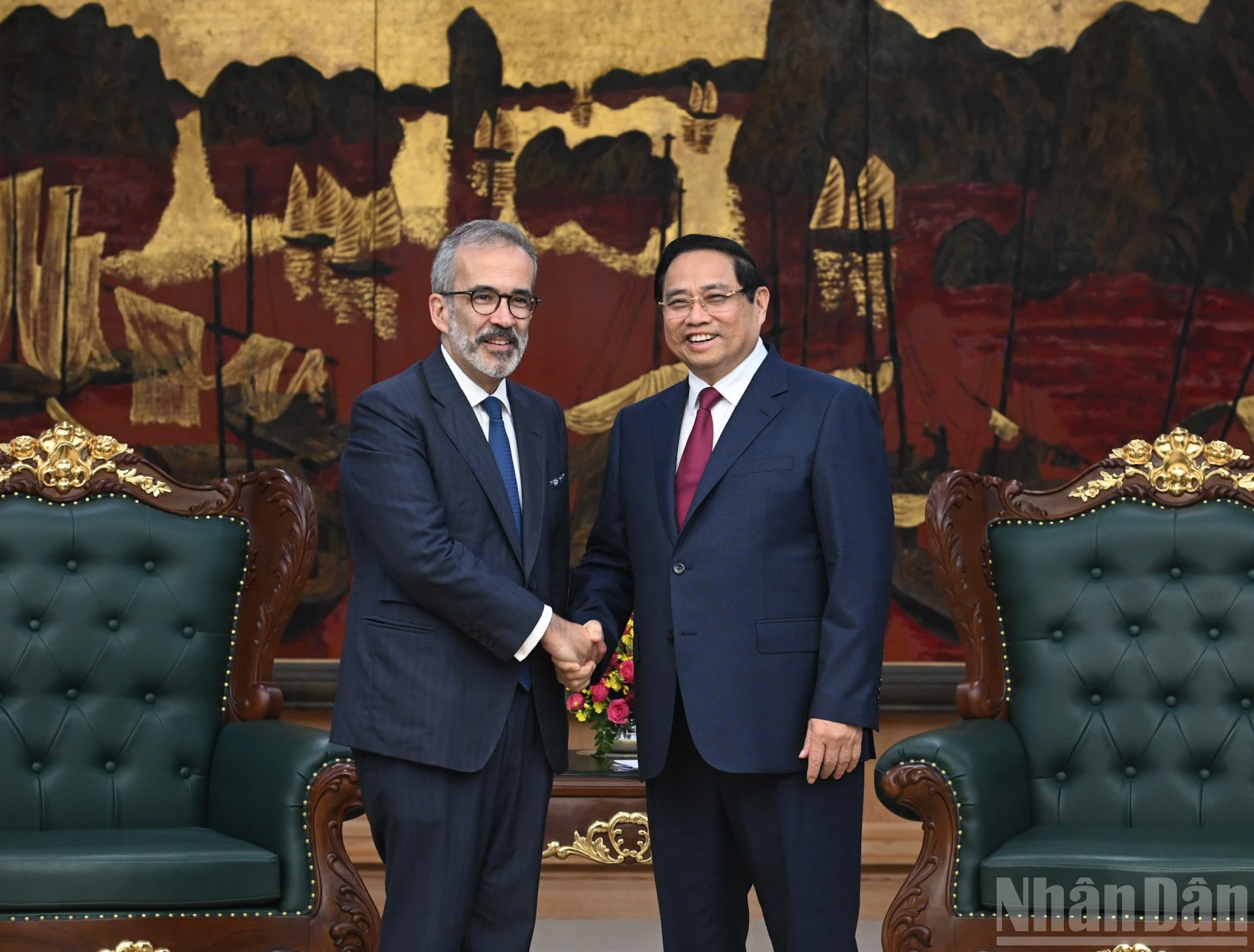 Thủ tướng Phạm Minh Chính tiếp Bộ trưởng Ngoại giao Bồ Đào Nha Paulo Rangel