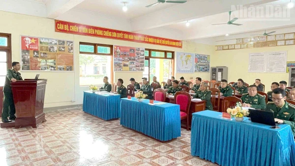 Tập huấn và bồi dưỡng về pháp luật, nghiệp vụ tại Đồn Biên phòng Chiềng On (thuộc Ban Chỉ huy Bộ đội Biên phòng tỉnh Sơn La).