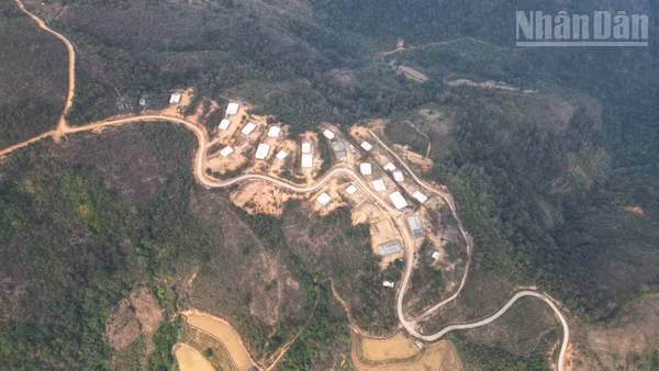 Khu vực tái định cư hỗ trợ di chuyển dân thuộc dự án bố trí, sắp xếp dân cư vùng thiên tai bản Pá Hậu.