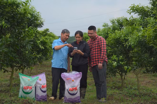 Bà con hào hứng quét mã QR tham gia chương trình.