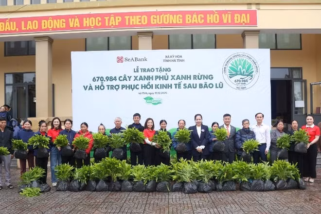 SeABank hỗ trợ trồng gần 671 nghìn cây xanh tại Hà Tĩnh, vượt mục tiêu 1 triệu cây xanh trên cả nước