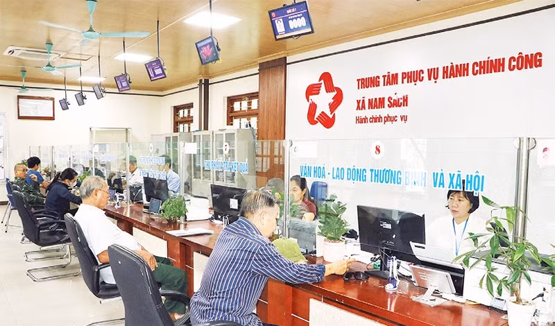 Trung tâm Phục vụ Hành chính công xã Nam Sách cơ bản đáp ứng nhu cầu của nhân dân.