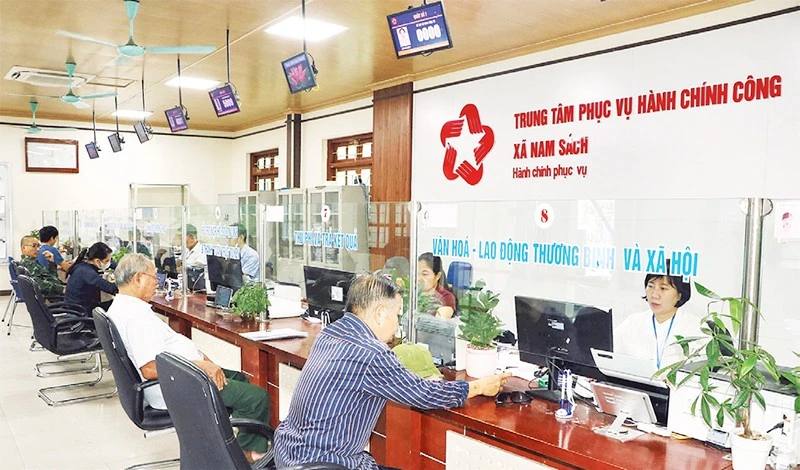 Trung tâm Phục vụ Hành chính công xã Nam Sách cơ bản đáp ứng nhu cầu của nhân dân.