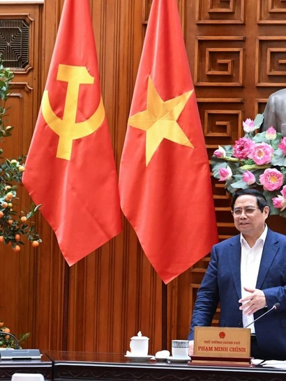 [Ảnh] Thủ tướng Phạm Minh Chính chủ trì cuộc họp của Tổ công tác bảo đảm an ninh năng lượng