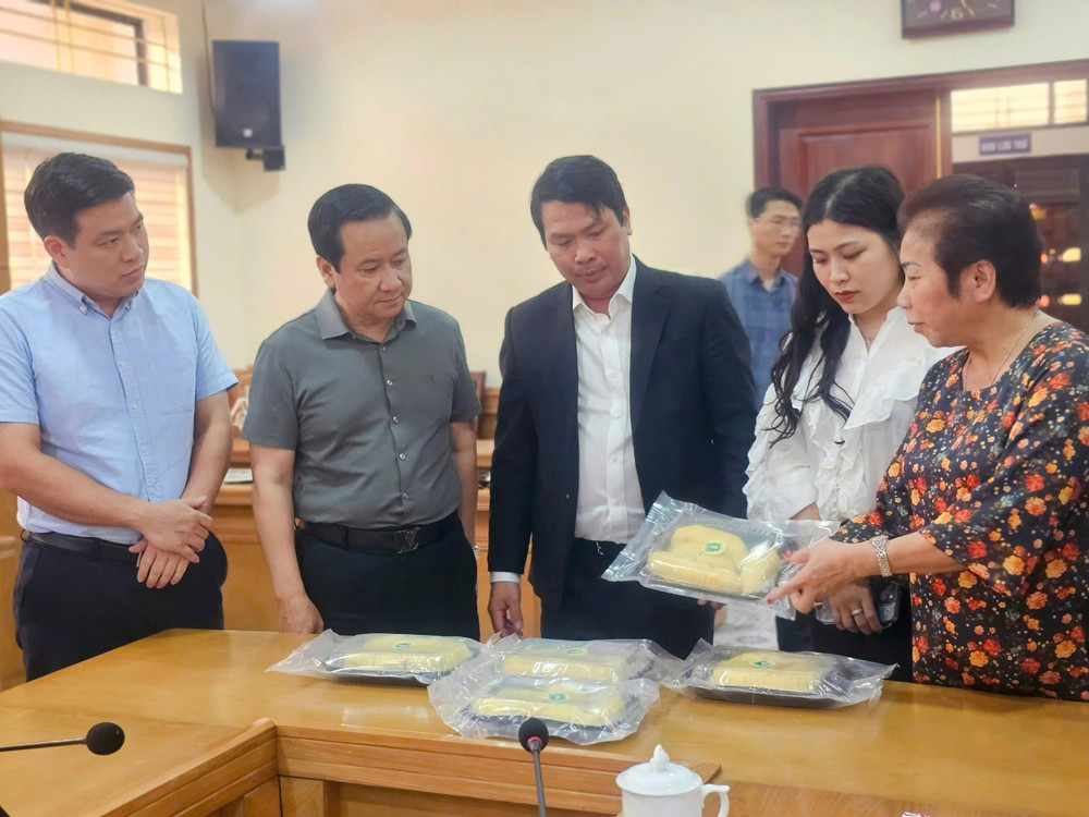 Sản phẩm sầu riêng được giới thiệu tại Hội nghị kết nối giao thương.
