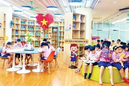 Thư viện của Trường tiểu học Lê Quý Đôn, quận Long Biên.