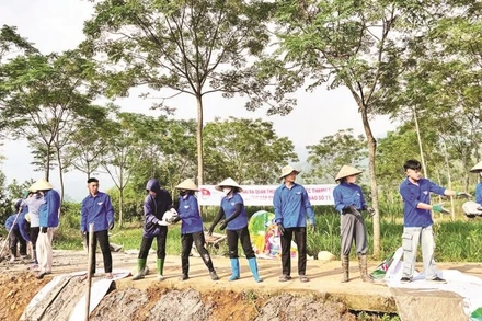 Cải tạo đường giao thông tại thôn Quýt, xã Yên Bài.