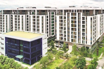 Một dự án nhà ở xã hội vừa đưa vào sử dụng. (Ảnh THẾ ANH)