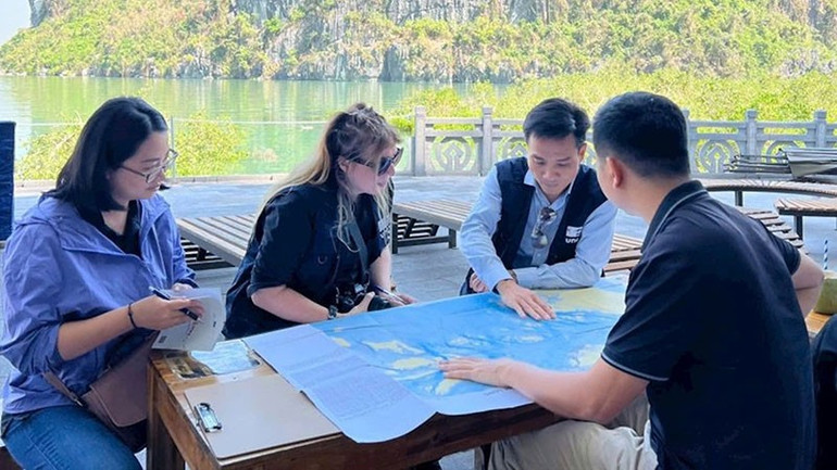 Đoàn chuyên gia của Liên hợp quốc đánh giá thiệt hại mà bão Yagi gây ra cho Vịnh Hạ Long. chuyen-gia-lien-hop-quoc.jpg