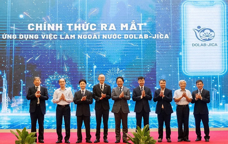 Lễ khai trương ứng dụng việc làm ngoài nước DOLAB-JICA, ngày 30/7/2025. (Ảnh Dolab) ra-mat-app-dolab-jica-1.jpg