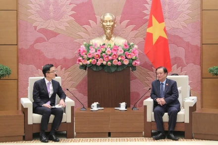 Phó Chủ tịch Quốc hội Lê Minh Hoan tiếp Phó Tổng Giám đốc phụ trách tài chính (CFO) của Samsung Điện tử Park Soon Cheol.