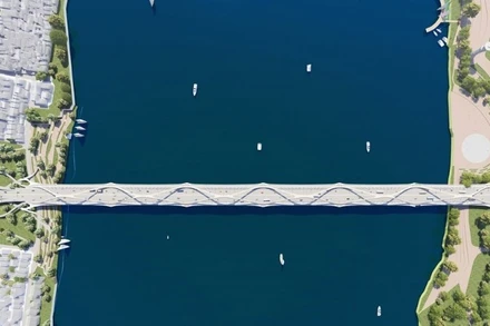 Phối cảnh thiết kế cầu Trần Hưng Đạo.