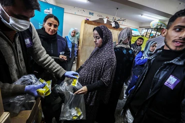Nguồn cung cấp nhân đạo cho người dân ở Gaza rất hạn chế. Ảnh: WFP