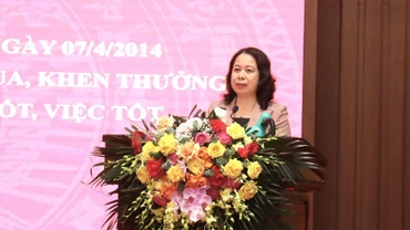 Phó Chủ tịch nước Võ Thị Ánh Xuân phát biểu tại hội nghị.