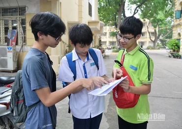 Thí sinh thi lớp 10 của Hà Nội. (Ảnh: THUỶ NGUYÊN)