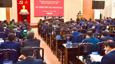Quang cảnh Kỳ họp thứ 22, Hội đồng nhân dân tỉnh Nam Định nhiệm kỳ 2021-2026.