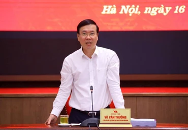 Thường trực Ban Bí thư Võ Văn Thưởng phát biểu kết luận hội nghị.