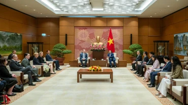 Quang cảnh buổi tiếp. 