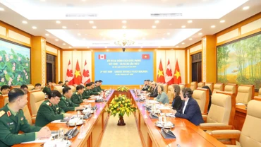 Toàn cảnh Đối thoại Chính sách Quốc phòng Việt Nam-Canada lần thứ 3. 