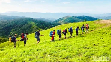 Du lịch trải nghiệm trekking Tà Năng-Phan Dũng. (Ảnh: Văn Bảo)