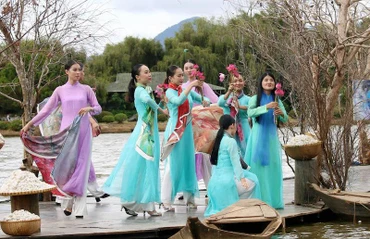 Sắc màu tơ lụa.