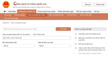Quy trình thí điểm giải quyết hưởng và chi trả trợ cấp mai táng trên Cổng dịch vụ công quốc gia 
